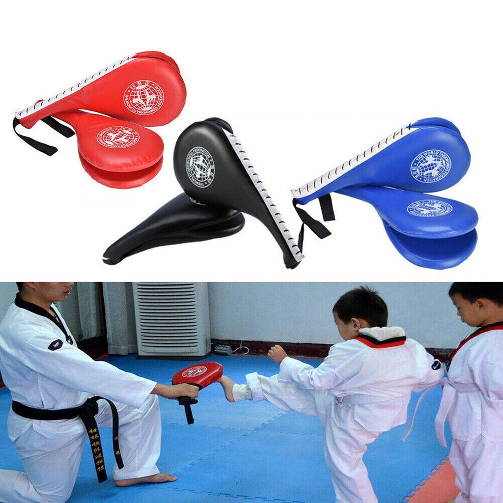 Kickboxing Training Pad Double Kick Taekwondo Design - Blue