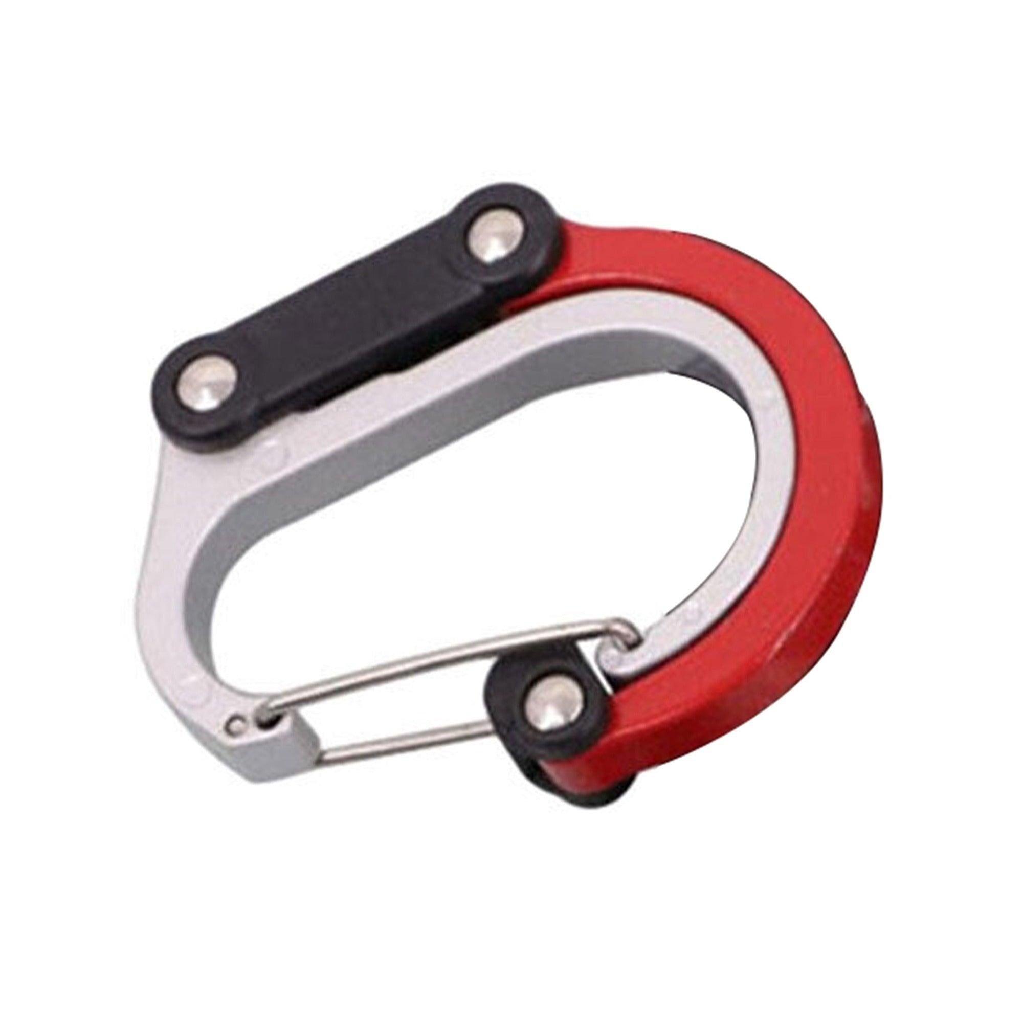 Travel Carabiner Clip Rotating Buckle Fastener for Luggage - Black