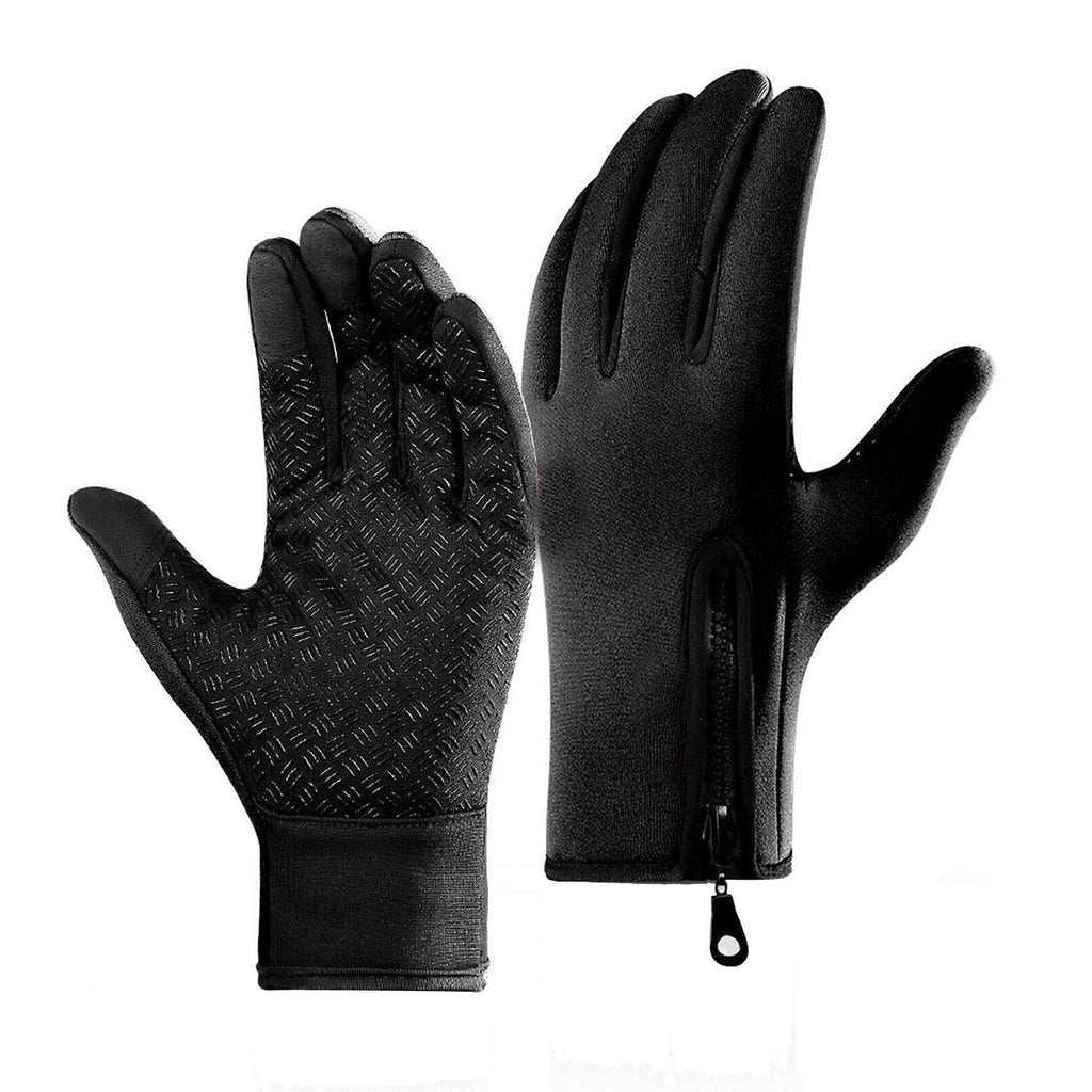 Touch Screen Snow Cycling Hand Gloves - Black M