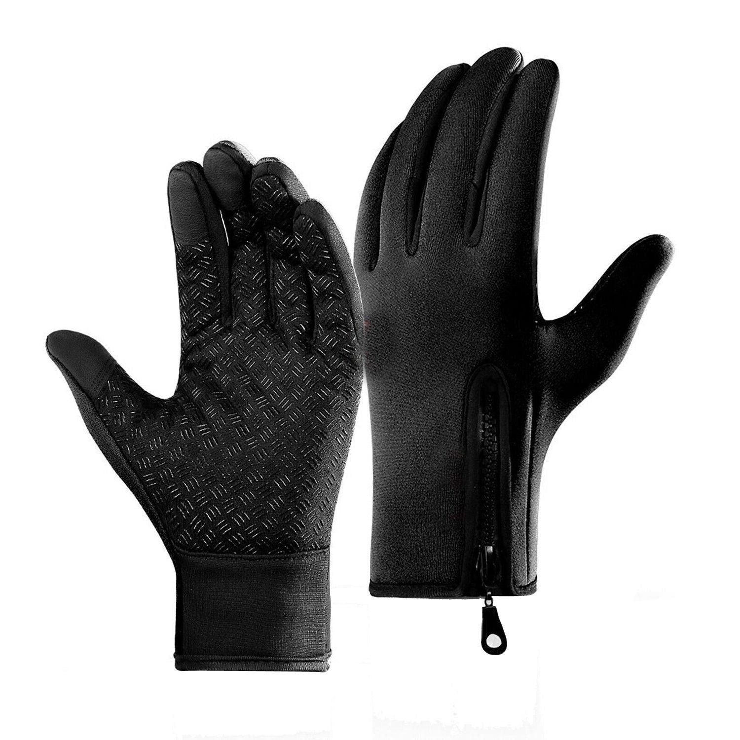 Touch Screen Snow Cycling Hand Gloves - Black M