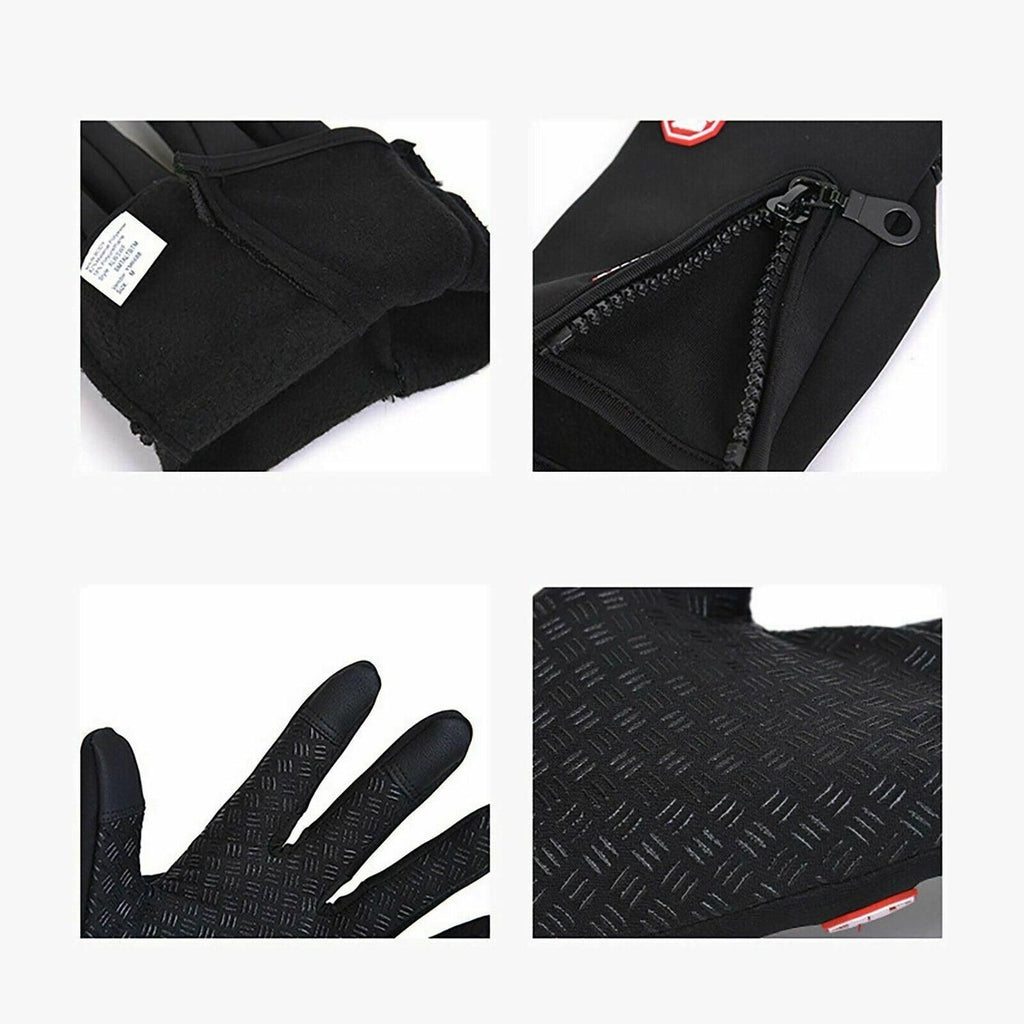 Touch Screen Snow Cycling Hand Gloves - Black M