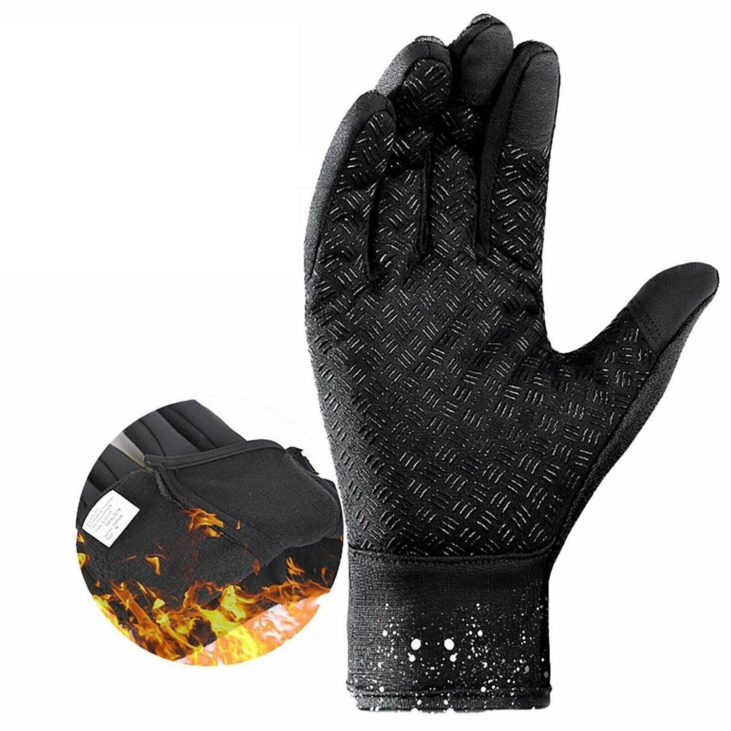 Touch Screen Snow Cycling Hand Gloves - Black L