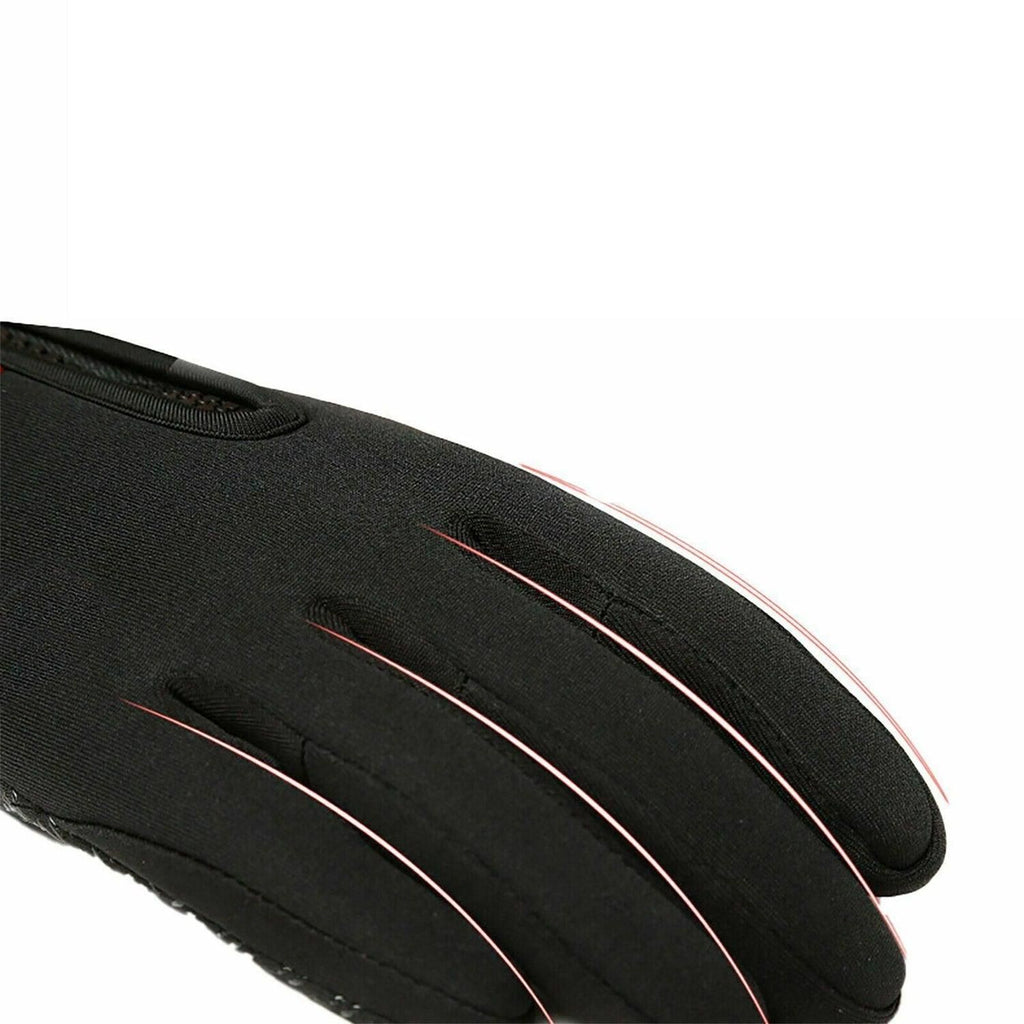 Touch Screen Snow Cycling Hand Gloves - Black L