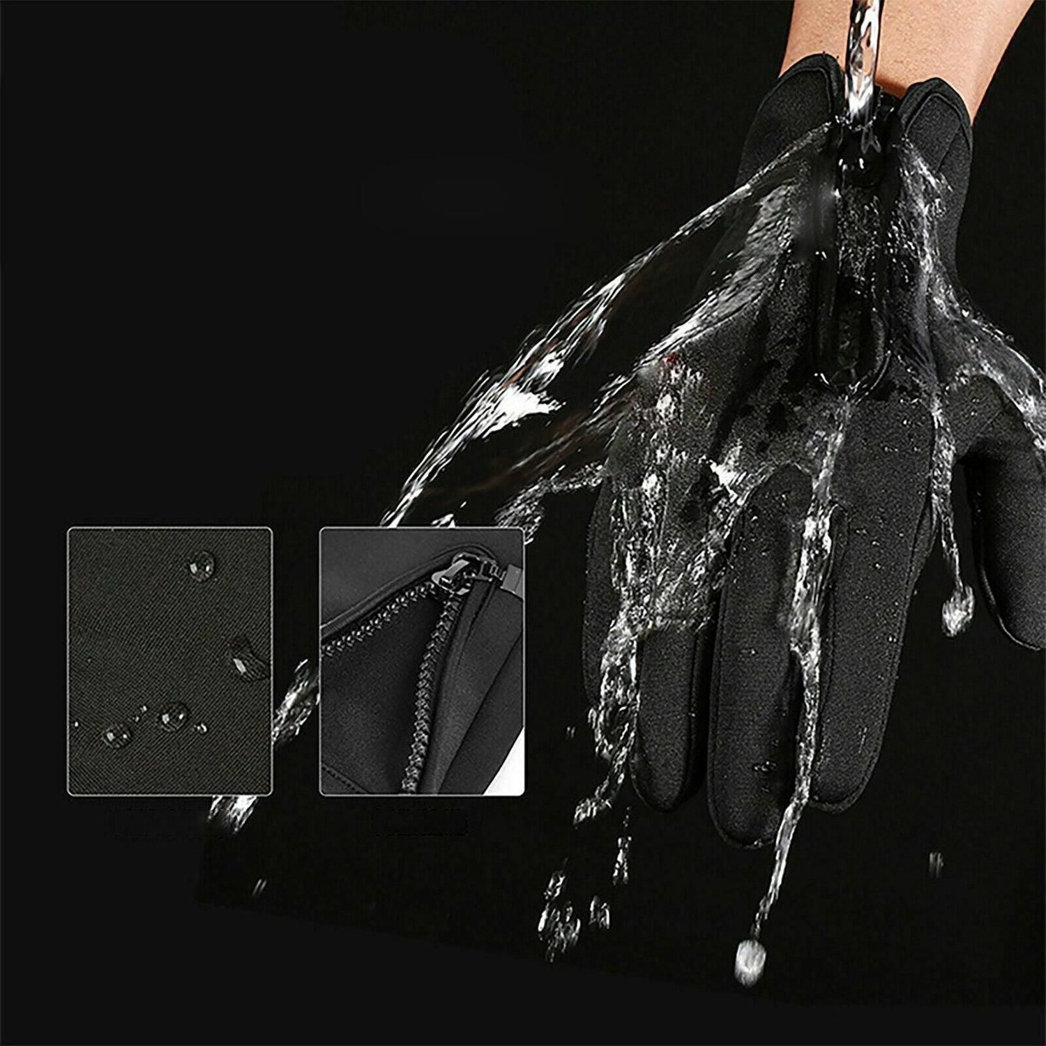 Touch Screen Snow Cycling Hand Gloves - Black XL