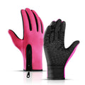 Touch Screen Snow Cycling Hand Gloves - Pink XL
