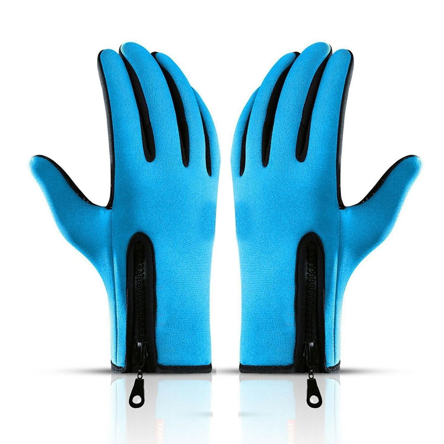 Touch Screen Snow Cycling Hand Gloves - Blue M