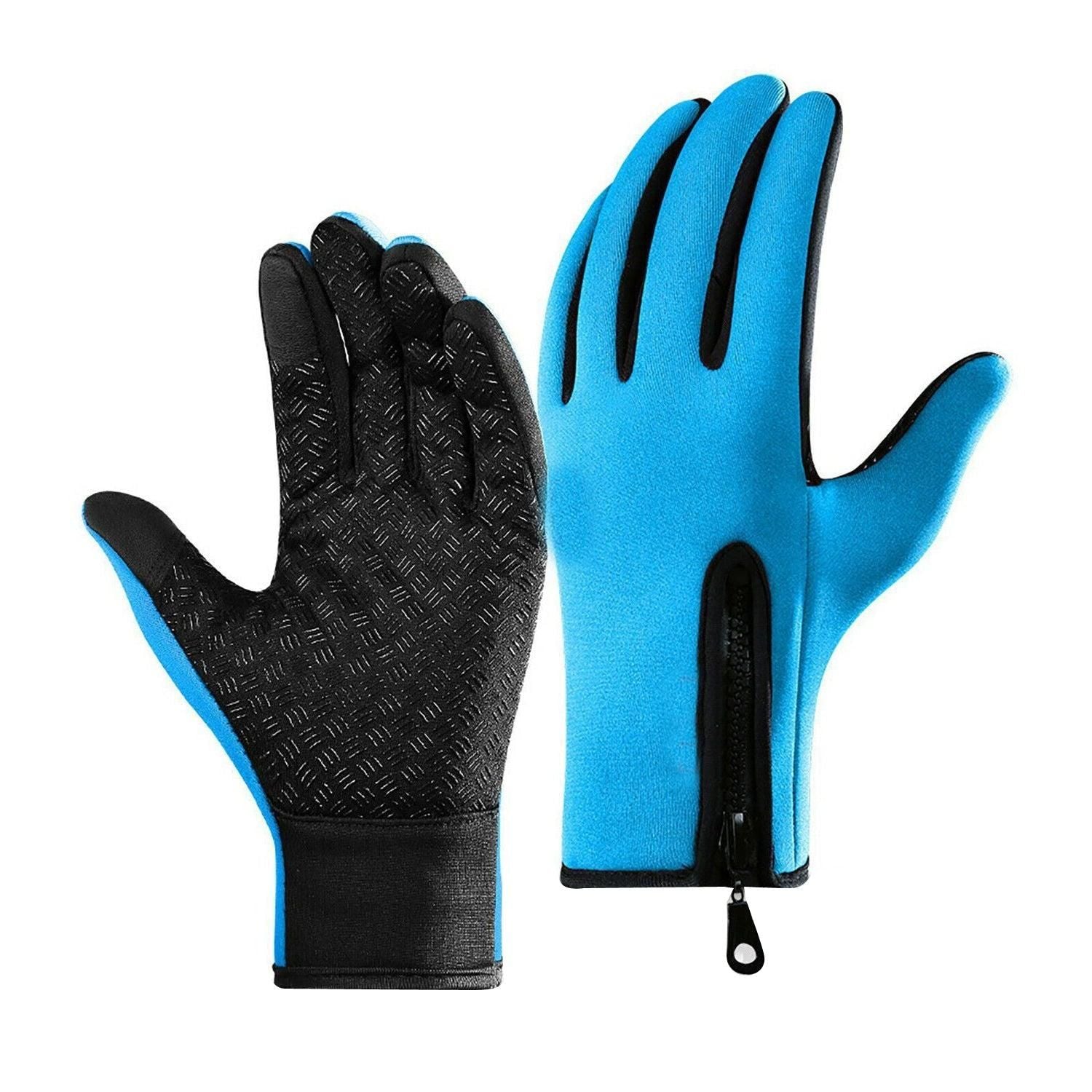 Touch Screen Snow Cycling Hand Gloves - Blue L