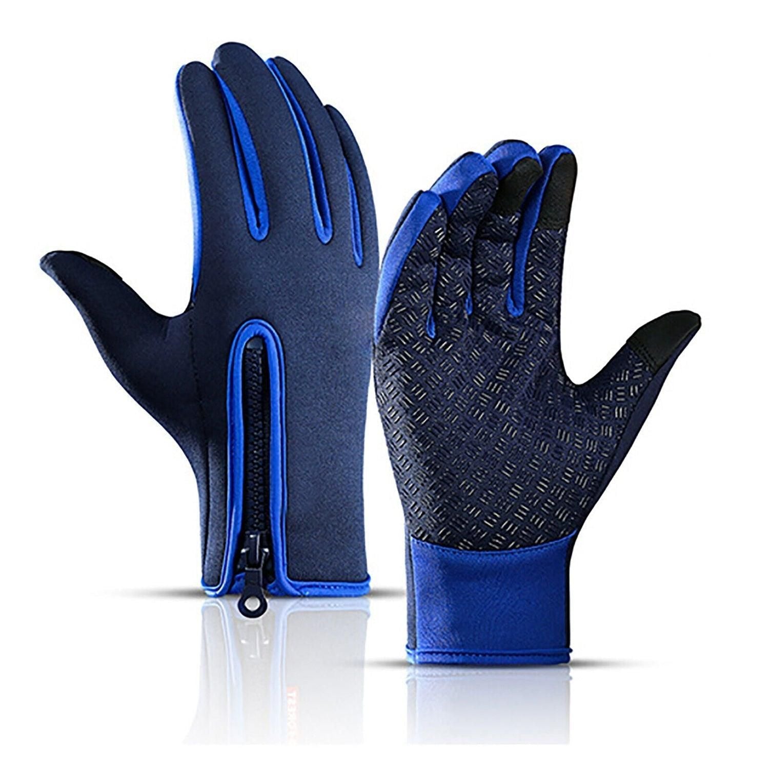 Touch Screen Snow Cycling Hand Gloves - Blue L