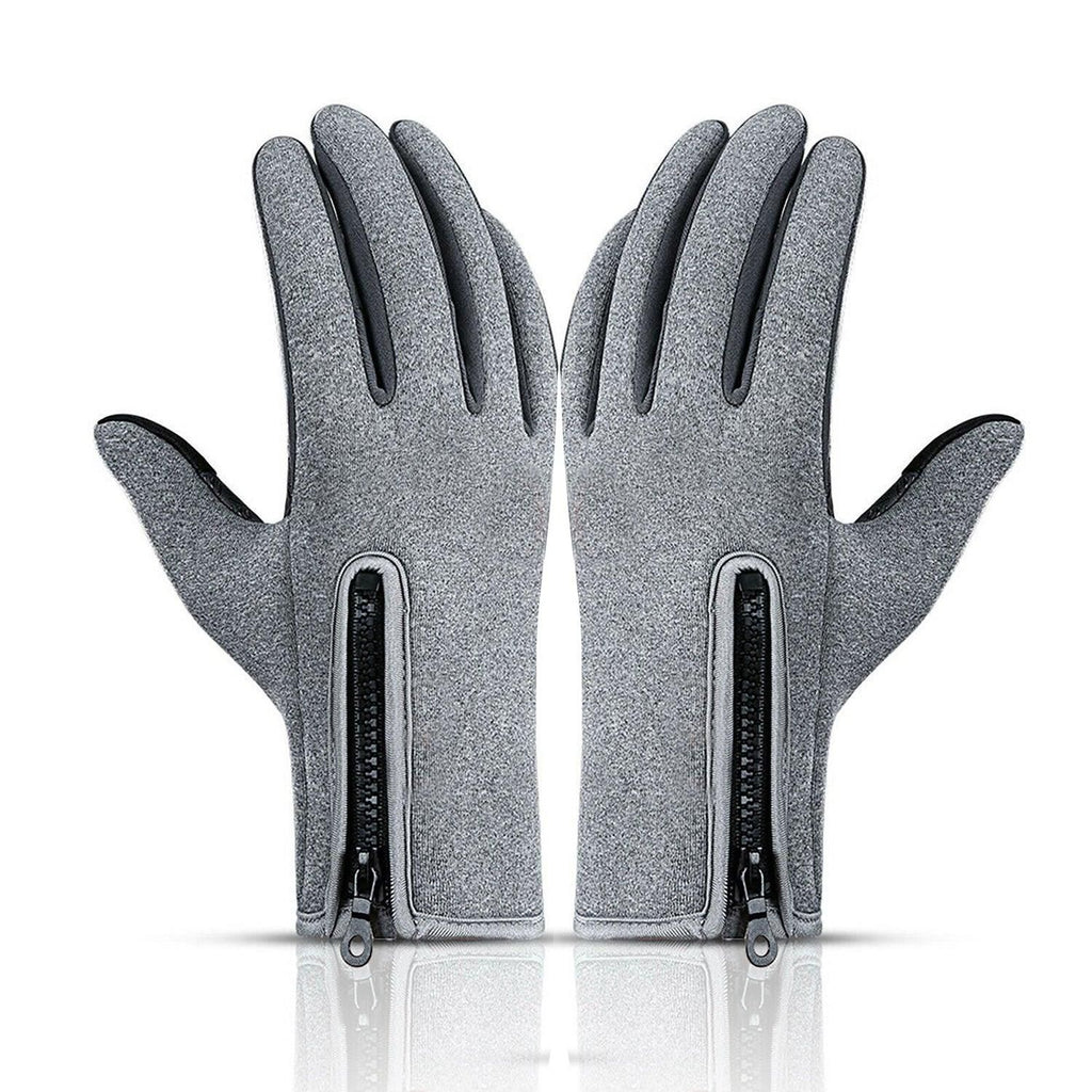Touch Screen Snow Cycling Hand Gloves - Grey XL
