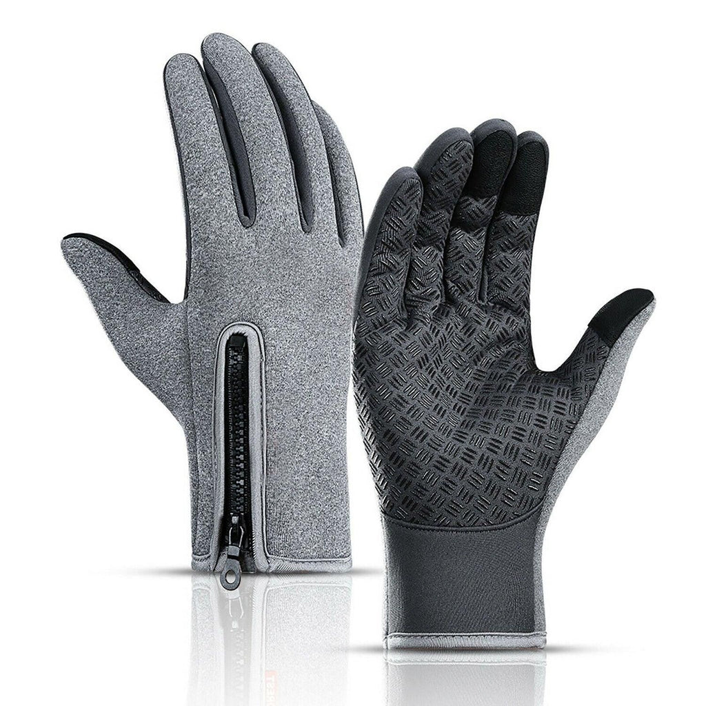 Touch Screen Snow Cycling Hand Gloves - Grey XL
