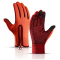 Touch Screen Snow Cycling Hand Gloves - Orange XL