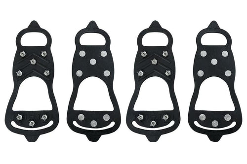 2 Pairs Ice Cleats Traction Crampons Snow Grips with 8 Spikes for Boots Shoes - For EU40-45