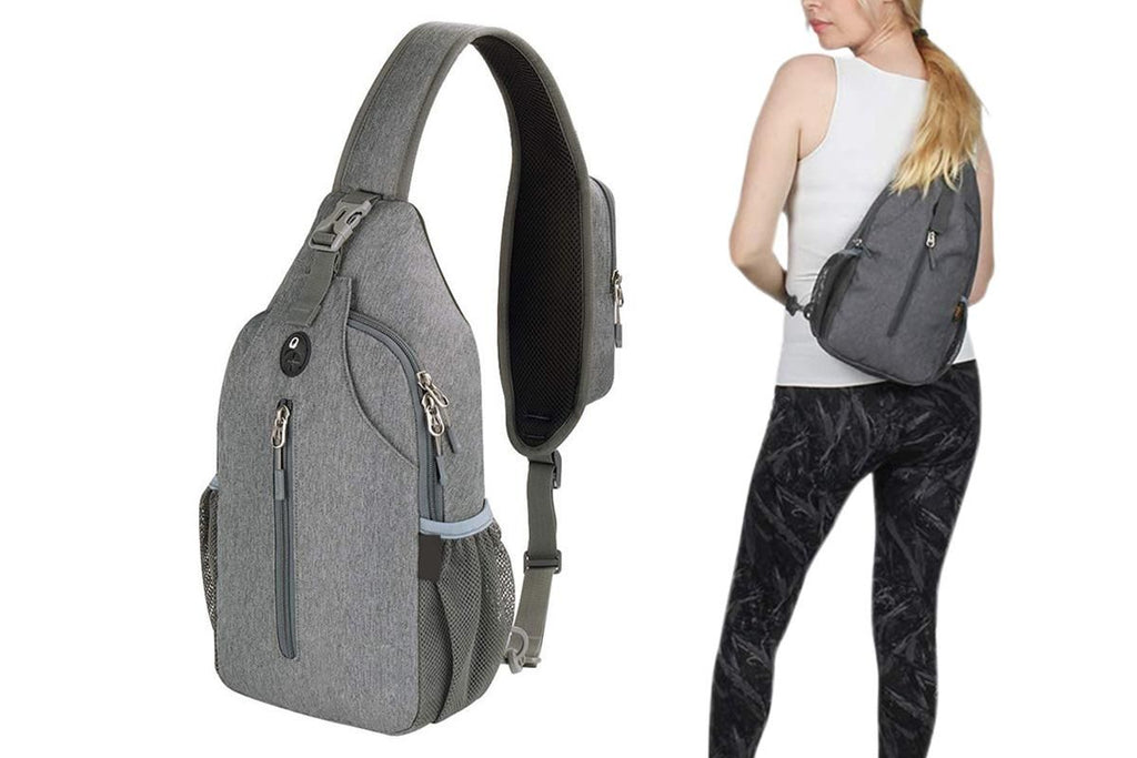 Water Resistant Crossbody Sling Backpack Sling Bag Travel Hiking Chest Bag Daypack - Mint