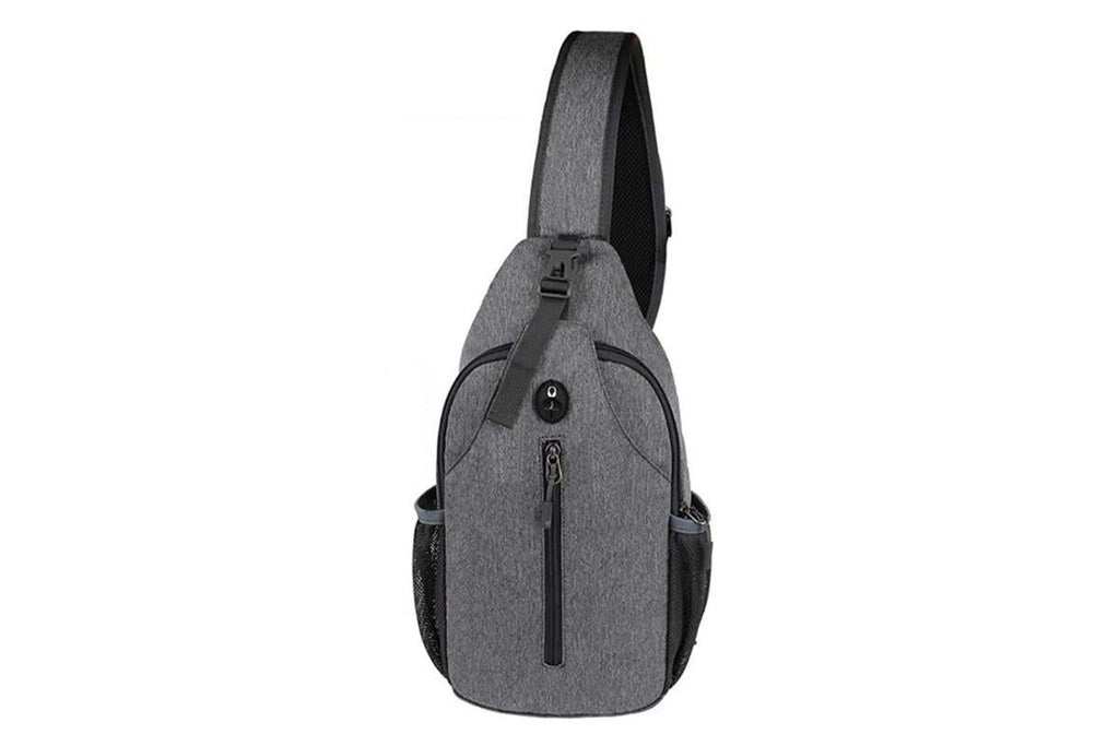 Water Resistant Crossbody Sling Backpack Sling Bag Travel Hiking Chest Bag Daypack - Dark Grey