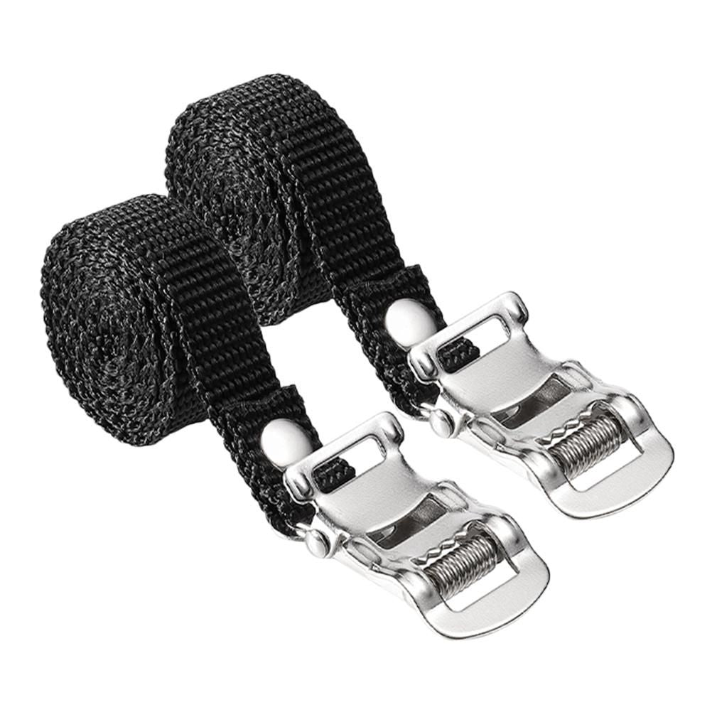2pcs Sports Bike Pedal Straps Bike Toe Straps Nylon Pedal Straps Gym Adjustable Bike Pedals Straps