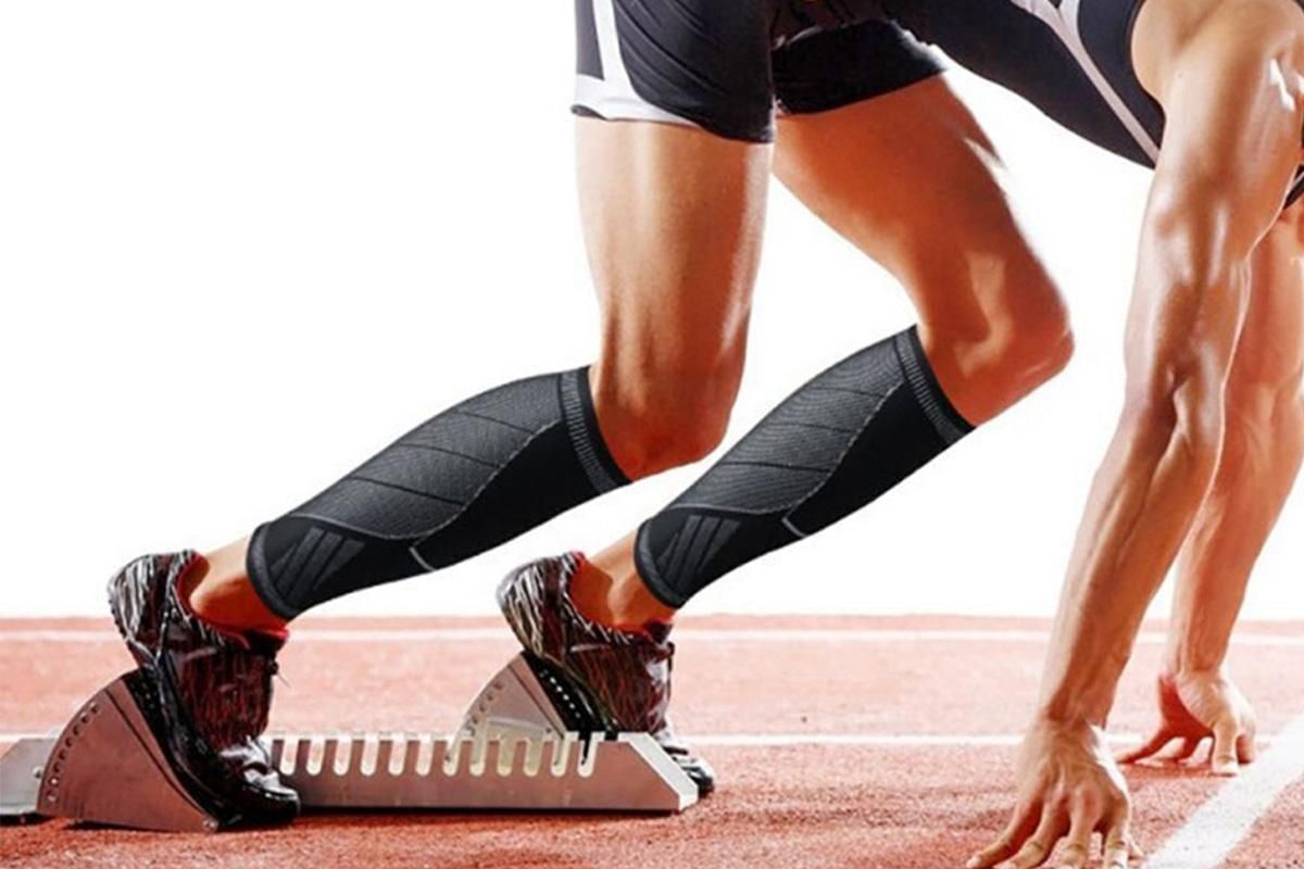 2Pcs Calf Compression Sleeves Support Shin Splints Running Sports Unisex - L