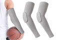 2 Pcs Tennis Elbow Compression Support Sleeve for Golfers Elbow Pain Relief Workout Weightlifting Elbow Brace with Honeycomb Lining -Light Gray / XL