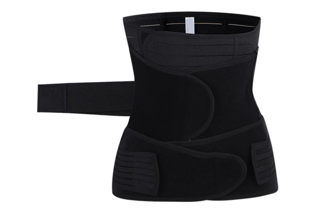 3 in 1 Postpartum Belly Band Waist Shapewear Recovery Girdle After Birth Support - Black & 2XL