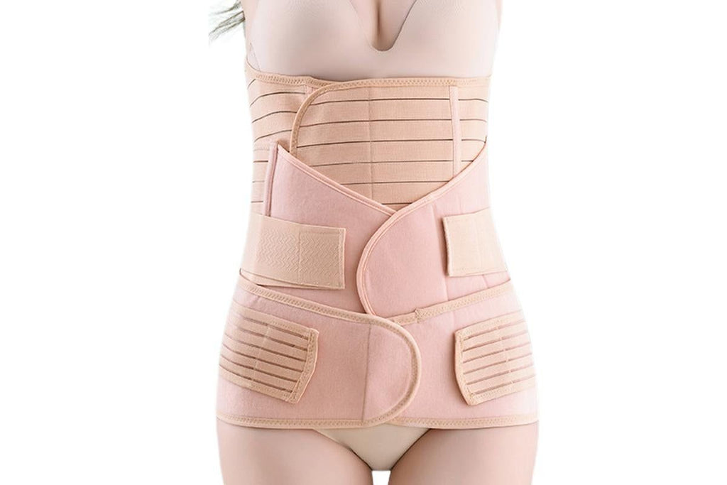 3 in 1 Postpartum Belly Band Waist Shapewear Recovery Girdle After Birth Support - Cuticolor & L