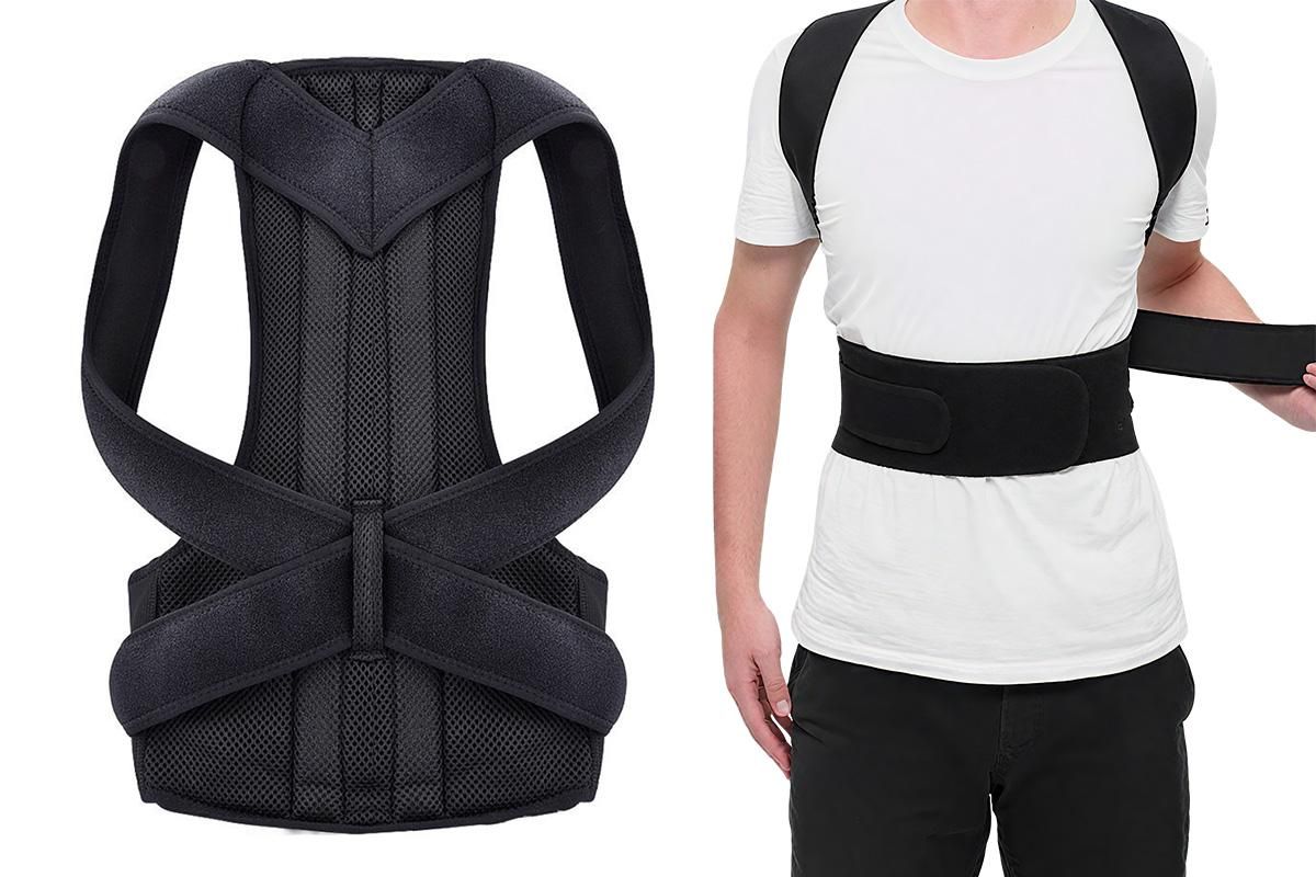 Adjustable Posture Corrector Full Back Shoulder Support Brace for Adults - M