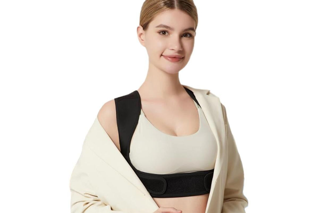 Adjustable Posture Corrector for Posture Correction Back Straightener -Black / L