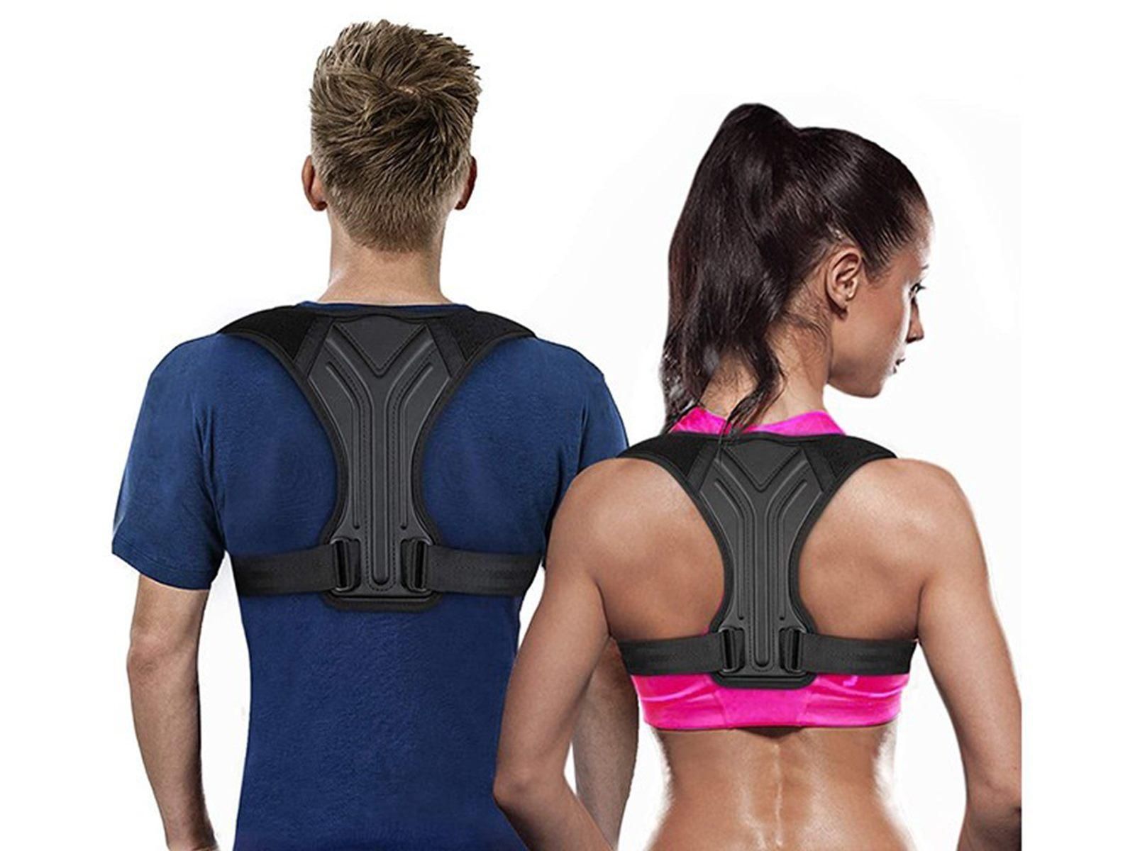 Adjustable Posture Corrector for Posture Correction Back Straightener -Black / L