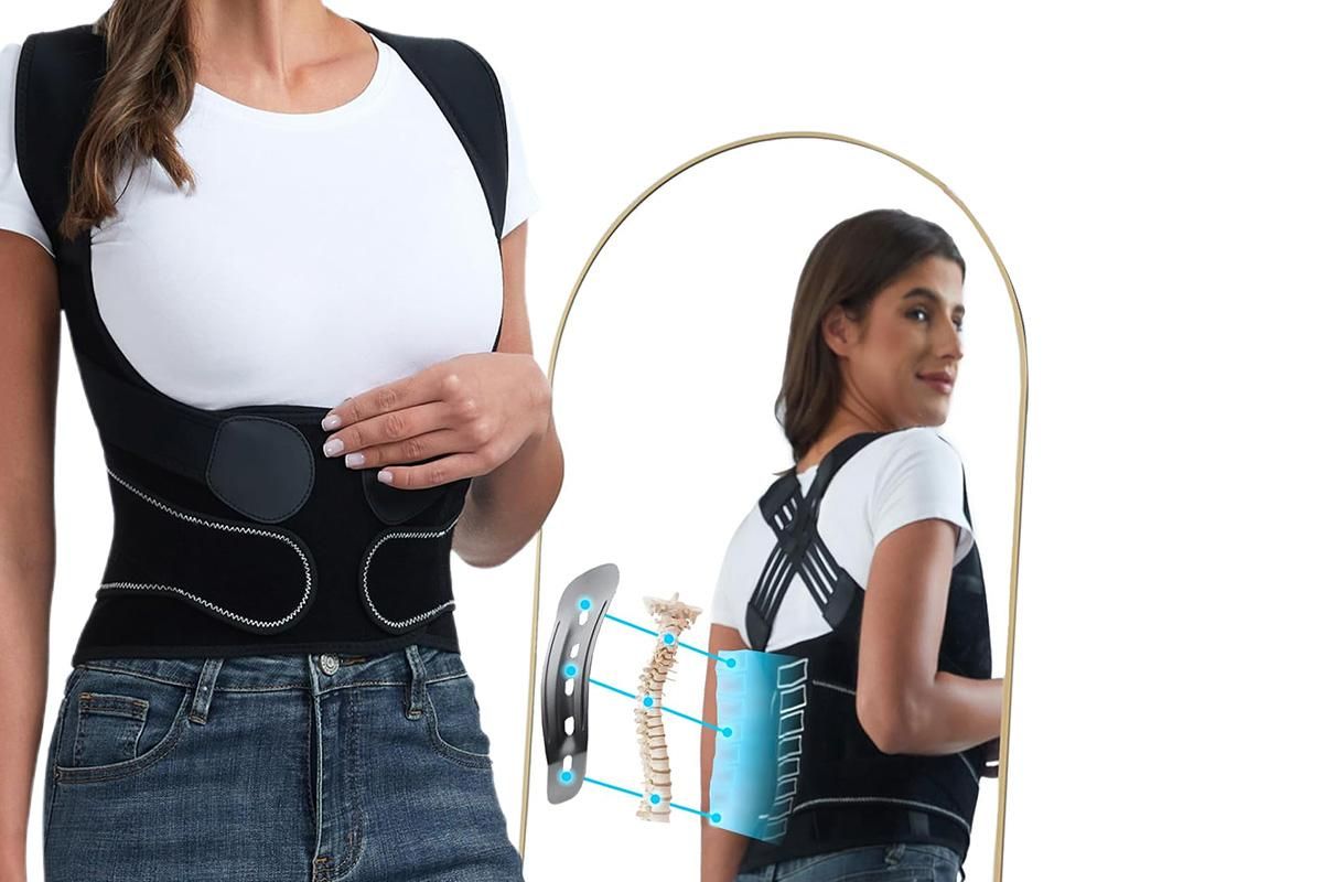 Back Straighter for Lower Back Pain Relief Back Brace Posture Corrector with Spine Vertical Alignment System -M