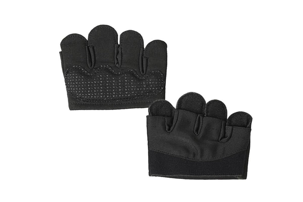 Breathable Workout Gloves Silicone Grip Half-Finger Gym Gloves for Weightlifting & Yoga - Black & XL