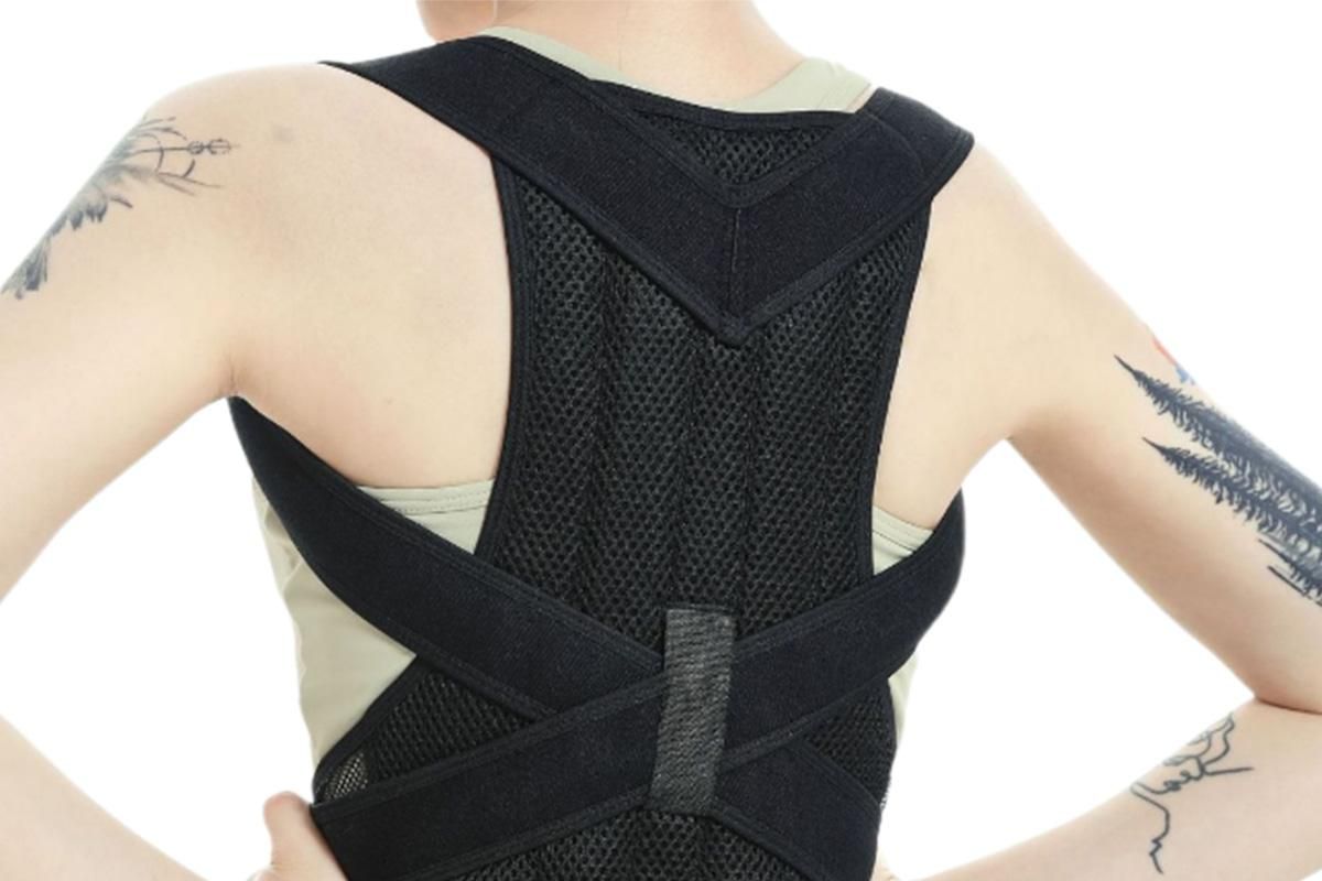 Hook and Loop Shoulder Support Brace Belt Back Posture Correctors -M