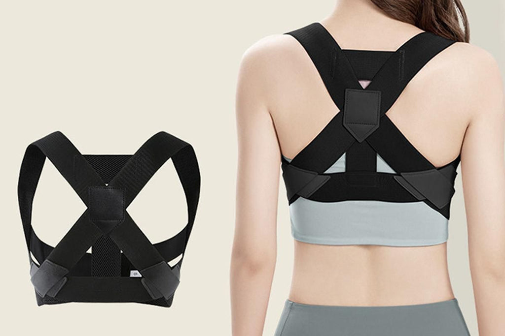 Posture Corrector Clavicle Support Back Straight Shoulders Brace Strap -Pink / S
