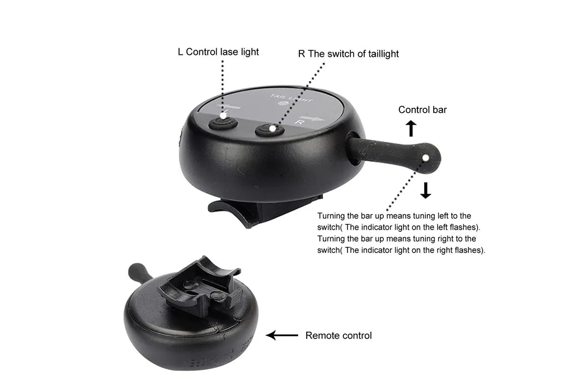 USB Rechargeable Bike Tail Light Smart Bicycle Turn Signal Lights