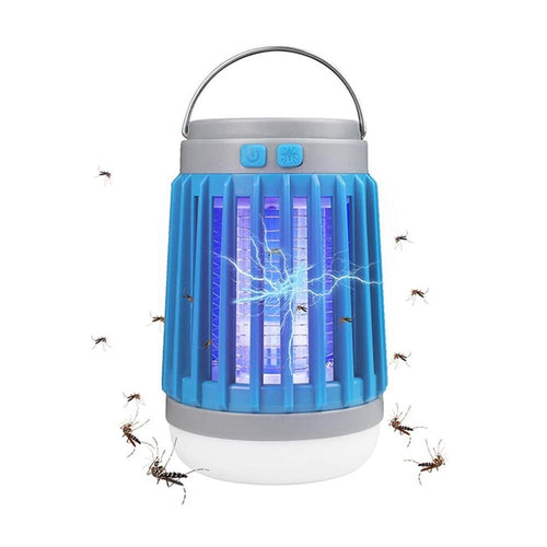 2pcs Solar and USB Mosquito Killer Camp Lamp Flashlight -Blue