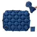 Foldable Inflatable Camping Seat Cushion Portable Seat Pad for Travel Outdoors Navy