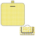 Foldable Picnic Mat Water-resistant Soft Camping Blanket Beach Outdoor Mat Yellow L