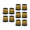 10Pcs Tapered Golf Iron Ferrules for Tapered Shaft 0.370 Sleeves Iron Wedge Golf Club Repair Parts Tool - Gold