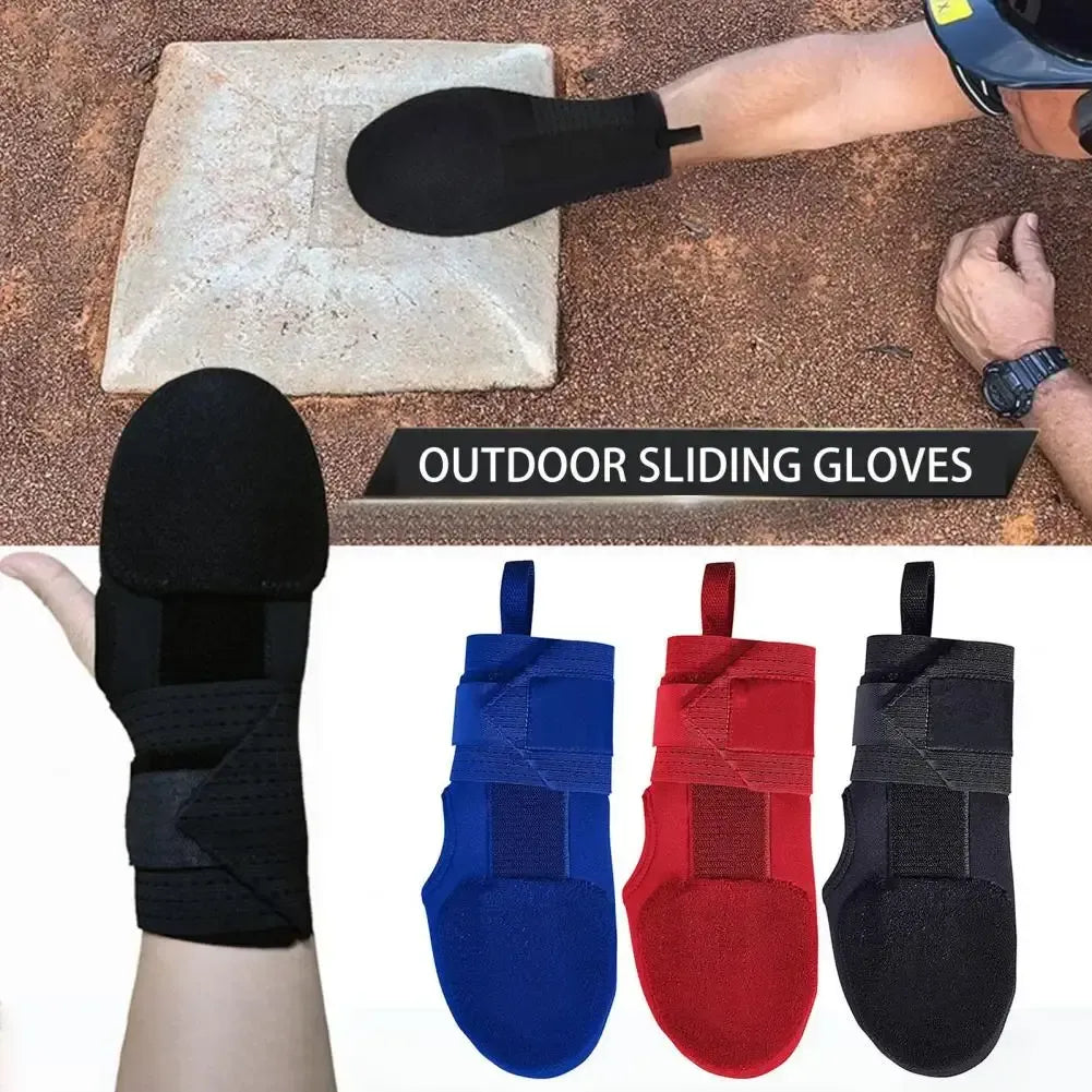 1Pc Baseball Softball Sliding Glove Wrist Protector Sport Supplies Adjustable Fastener Tape - Blue Right