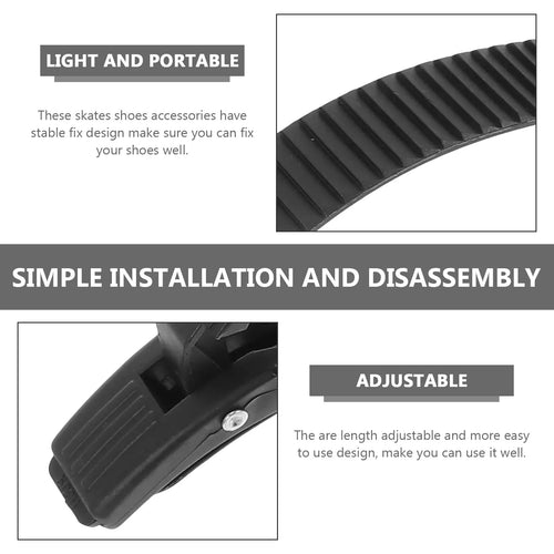 2 Sets Skate Belt Strap Roller Accessory Plastic Buckle Replacement
