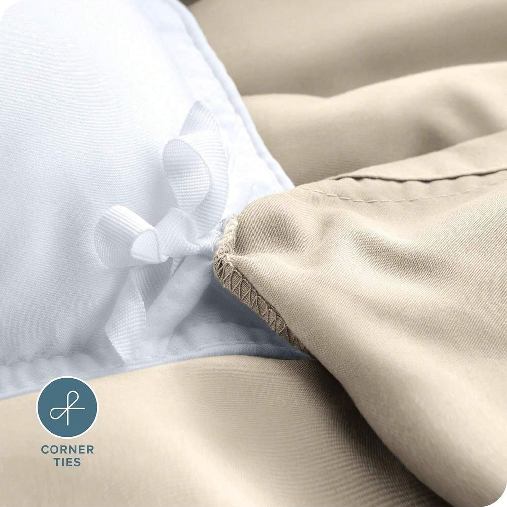 3 Piece Hotel Soft Microfiber Quilt Cover Set-2000TC Duvet/Donna Cover Set & Pillowcases -1 Quilt Cover Zipper Closure & 1 x Pillowcases-Breathable Bedding - Wrinkle, Fade, Stain Resistant(Camel Beige,King)
