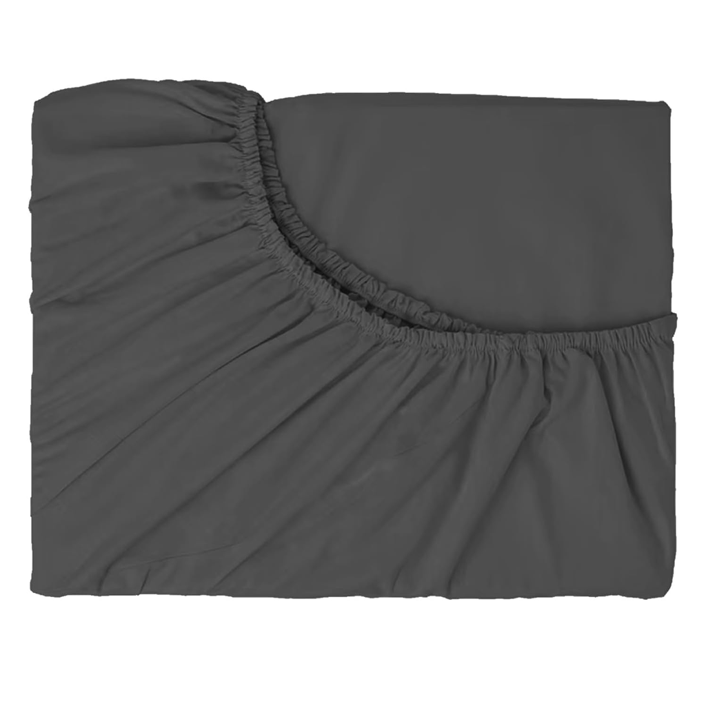 Hotel Quality Fitted Sheet - 1 Piece Fitted Sheet  -Breathable Bedding - Wrinkle, Fade, Stain Resistant- 16inch/40cm Deep Pocket Fitted Bed Sheet-Wrinkle and Fade Resistant,(Dark gray,King)