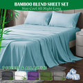 4 Piece Hotel Bamboo Cooling Sheet Set -Ultra Soft 2000TC Breathable Bed Sheets Set with 37 Centimetre Deep Pocket-Cooling Sheets for Hot Sleepers(Sky Blue,Queen)