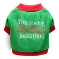 DROOLING DOG Pet Dog Cat Clothes Cotton T Shirt Green bottom with red edges (spoiled shoes) M Size: M; Neck (cm): 28-32; Bust (cm): 38-44; Back length (cm): 26-30; Recommended pet weight (kg): 4.5 - 7.0