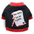 DROOLING DOG Pet Dog Cat Clothes Cotton T Shirt Black with Red Edge (Envelope) Size: L; Neck (cm): 32-38; Bust (cm): 44-50; Back length (cm): 31-35; Recommended pet weight (kg): 7.0 - 10.0