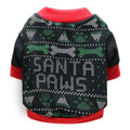 DROOLING DOG Pet Dog Cat Clothes Cotton T Shirt Black Red Edge (Christmas Bones) Size: L; Neck (cm): 32-38; Bust (cm): 44-50; Back length (cm): 31-35; Recommended pet weight (kg): 7.0 - 10.0