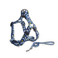 Pet Dog Chest Strap Harness Set Polyester Bones (chest back + traction rope) Code S