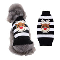 Dog Sweater Acrylic Knit Christmas Black and White Deer XXL