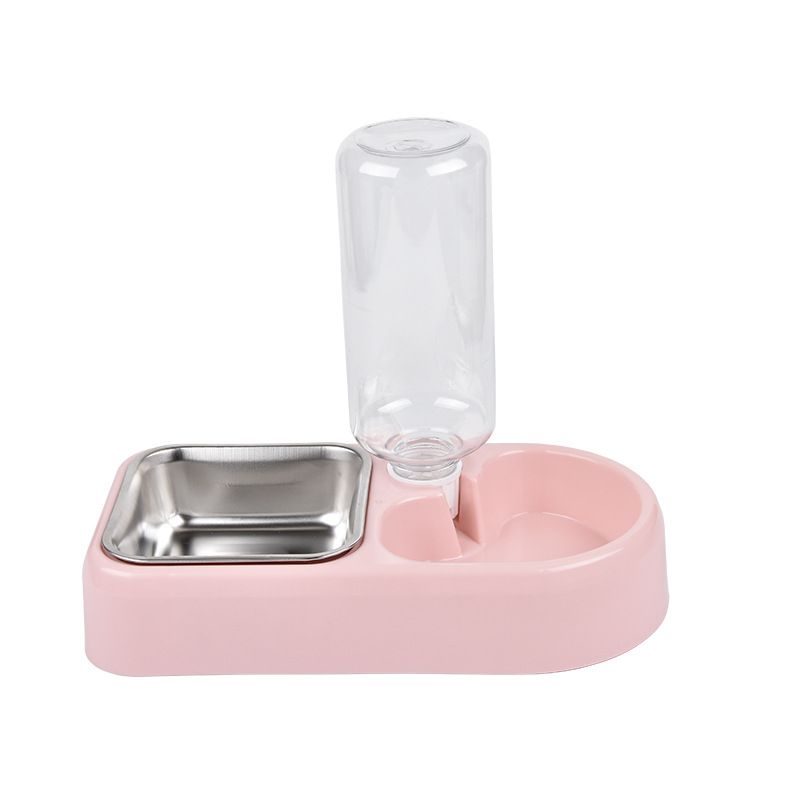 Pet Automatic Feeder Jiaming PP Stainless Steel 32 Pack Pink color box