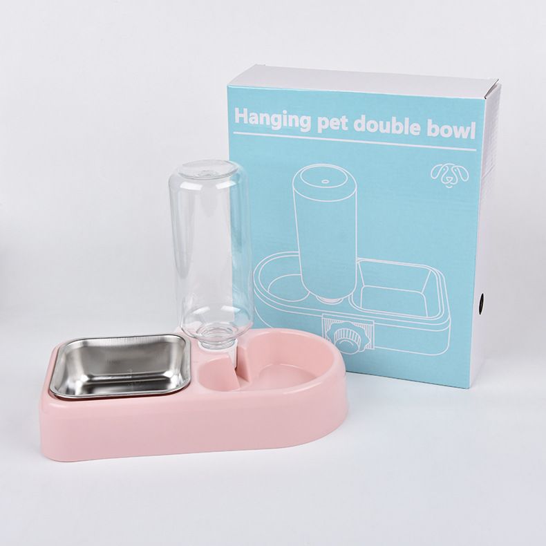Pet Automatic Feeder Jiaming PP Stainless Steel 32 Pack Blue color box