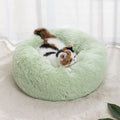 Qianxun pets Round Plush Pet Bed 40 cm Fruit Green Diameter 60 cm