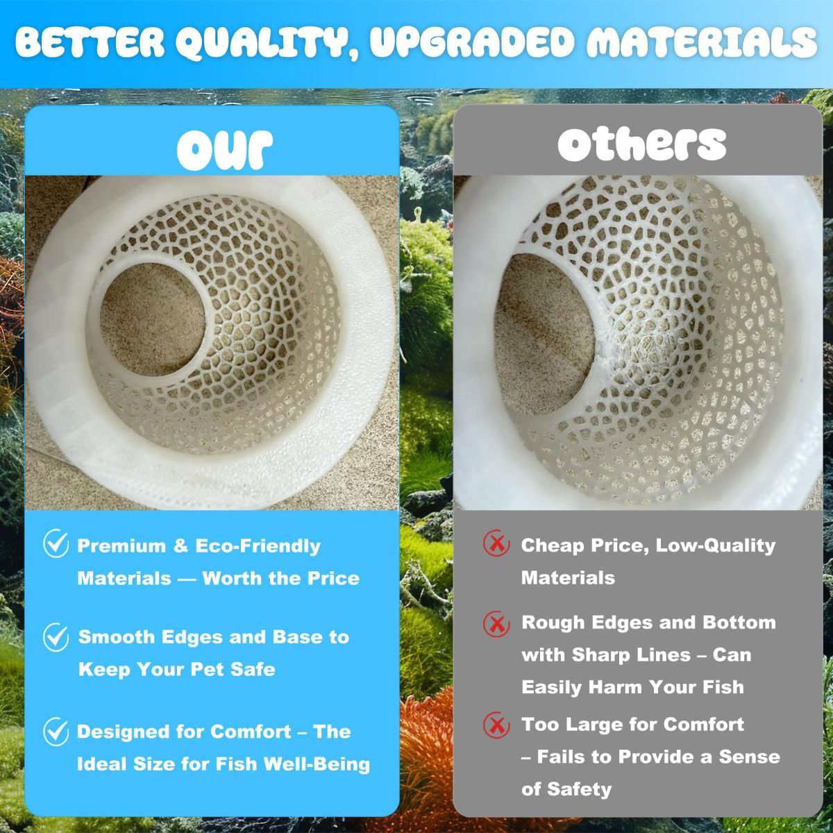 Floating Betta Hide & Shrimp Cave – 3D Printed Aquarium Hammock, Feeder & Rest Spot – Floating Betta Log & Cave Decor for Nano Tanks, Corydoras, Shrimp & Small Fish – Safe PLA, Patent Pending - Black - Size S