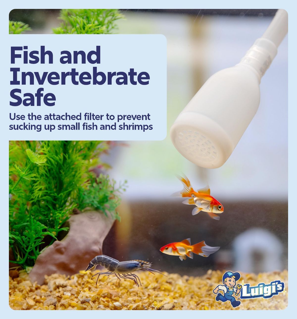 Fish Tank Cleaner - Turtle Tank Accessories - Gravel Vacuum for Aquarium - Hand Siphon Hose to Remove and Change Water or Sand in Minutes - Aquarium Cleaning Tools